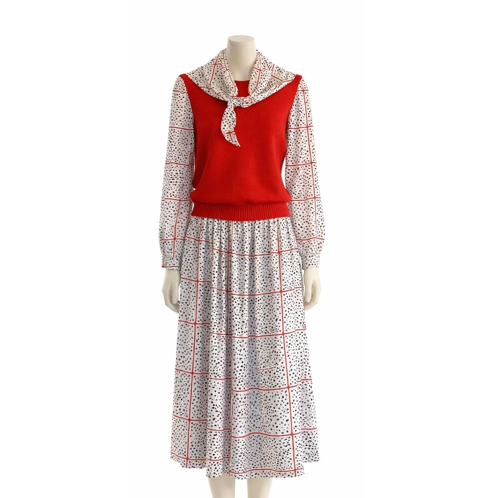 Vintage Alison J. 3-Pc Skirt Set Womens 14 Secretary Office Geek USA Y2K 80s